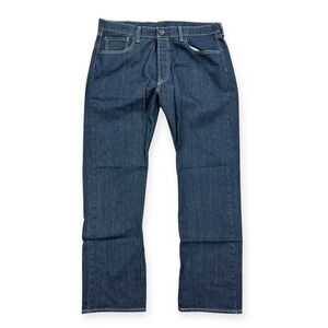 Levi's Pants Men's 38x32 Black Dark Wash 501 Jeans Straight Original Fit Stretch
